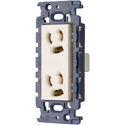 明工 ML抜け止め接地ダブルコンセント（カセット） ML1286W-C