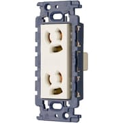明工 ML抜け止め接地ダブルコンセント（カセット） ML1286W-C