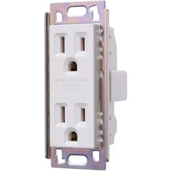 明工 機器用ML接地ダブルコンセント(B形)P83.5 楕円 ML1287T01W