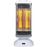 遠赤グラファイトヒーター 2灯管 1000W 縦横ローテーション 自動首振り シャットオフセンサー チャイルドロック ホワイト CAH-2G10G/W