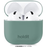 AirPods 4用 超薄型 シリコーンカバー MossGreen 16782