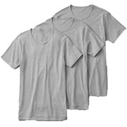 クルーネックTシャツ（3枚組） 肌にやさしい綿100％ メンズ グレー杢 Mサイズ GM00133Y
