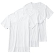 VネックTシャツ（3枚組） 肌にやさしい綿100％ メンズ ホワイト 3Lサイズ GM00153Y