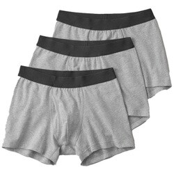 ボクサーパンツ ボクサーブリーフ（前あき）（3枚組） メンズ グレー杢 Lサイズ GM00803Y