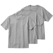 クルーネックTシャツ （3枚組） 肌にやさしい綿100％ メンズ グレー杢 LLサイズ GM01133Y