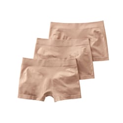 ショーツ 伸縮 柔らか素材で体にフィット 立体成型ボクサーショーツ 一分丈 レディース ベージュ Mサイズ TV2662ZY