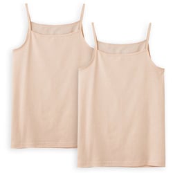 【着るコスメ】 キャミソール（2枚組） 綿100％ レディース ペールベージュ Mサイズ TC4056ZY