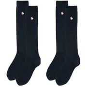 PL0376Y3 [2足組靴下 ハイソックス 学生 学校 子ども 抗菌防臭 消臭 キッズ ピンク 23cm]