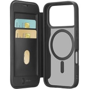 iPhone 17 Pro Max用 DAILY MAG MagSafe対応レザー調手帳型スタンドケース ブラック DAILYMAGIPH17PRMK