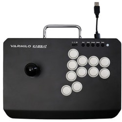 VARMILO KASSAI Obsidian Black Arcade Joystick Controller for Fighting Games（PC/PS4/PS5） アーケード ジョイスティック コントローラー 格闘ゲーム用 vm-kassai-black-ps