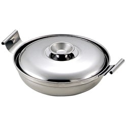 鍋 卓上鍋 よせ鍋 寄せ鍋 ちり鍋 17cm 蓋付 日本製 ステンレス製 IH対応 ガス火対応 和楽庵 HC-918