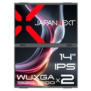 デュアルモバイルモニター/14型/WUXGA（1920×1200）/IPSパネル/非光沢/HDR10相当/60Hz/25ms（応答速度）/miniHDMI×2 USB-C×4/スピーカー内蔵 JN-DMD-IPS14WX