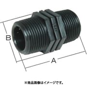 樹脂(PP)製 配管継手 六角ニップル 49NIP40P