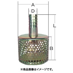 鉄製 ストレーナー(タケノコ継手) 50STT75SS