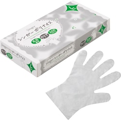 ポリナイス手袋（200枚箱入）クリア L LPE0110KETBL