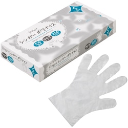 ポリナイス手袋(200枚箱入)クリア S LPE0110KETBS