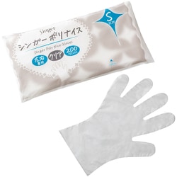 ポリナイス手袋（200枚袋入）クリア S LPE0110KETPS