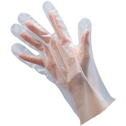 バイオマス手袋PE クリア箱入 100枚入 S LPE0141SETBS