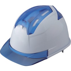 トーヨーセーフティ 通気孔付きヘルメット Venti4 白色 ひさしブルー NO.396F-BU-WH
