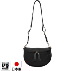 602001 [軽量 牛革 ボディバッグ ブラック]