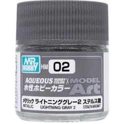 HM02 水性ホビーカラー MODEL Art ステルス機カラー ライトニンググレー2 [プラモデル用塗料]