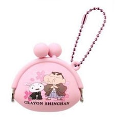 クレヨンしんちゃん シリコンminiがまぐちポーチ 桜