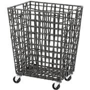 ROUGH KNIT LAUNDRY BASKET with CASTER 45L Black 003428