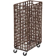 FOLDING ROUGH KNIT LAUNDRY BASKET with CASTER 40L/SLIM Brown 003427
