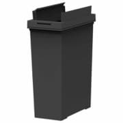 ゴミ箱 20L 棚下で使える 両開き プッシュダスト 袋止め付き ブラック