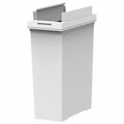 ゴミ箱 20L 棚下で使える 両開き プッシュダスト 袋止め付き ホワイト