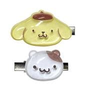 SAC-PUC-PN サンリオキャラクターズ ぷっくりったいヘアクリップ 2P ポムポムプリン