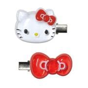 KT-PUC-RD サンリオキャラクターズ ぷっくりったいヘアクリップ 2P ハローキティ レッド