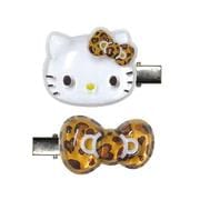 KT-PUC-HY サンリオキャラクターズ ぷっくりったいヘアクリップ 2P ハローキティ ヒョウ柄