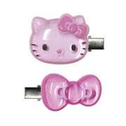 KT-PUC-PK サンリオキャラクターズ ぷっくりったいヘアクリップ 2P ハローキティ ピンク