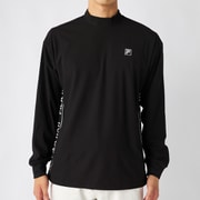 メンズ 長袖モックネックシャツ Mサイズ BK 785510