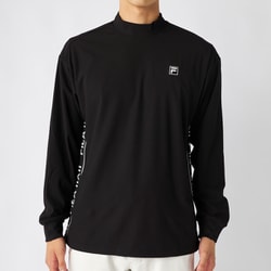メンズ 長袖モックネックシャツ Lサイズ BK 785510