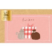 限定 レトロ印刷ミニカード ねことプレゼント CC194