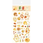 限定 透明シールシート ピザにゃんこ イタリア QS345