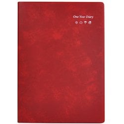 一年日記 A5 横罫 赤 D1561C