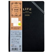 限定 2026年 ノーブル スケジュールブック 無地 マンスリー B6（128×182mm） 96ページ 黒 2025年12月始まり 161P