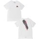 ランニングフットプリントTシャツ レディース ランニングウェア シャツ White（W001） WLサイズ CH11-2639