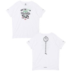 ランニングワンフォーチームTシャツ メンズ ランニングウェア シャツ White（W001） Mサイズ CH01-2640