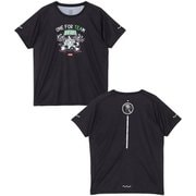 ランニングワンフォーチームTシャツ メンズ ランニングウェア シャツ Black（K001） Lサイズ CH01-2640