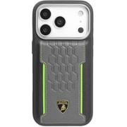 iPhone 17 Pro用 ケース 高級 本革 バックカバー Magsafe充電対応 グリーンライン LB-TPUPCMIP17P-RE/D1-GN