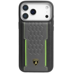 iPhone 17 Pro Max用 ケース 高級 本革 バックカバー Magsafe充電対応 グリーンライン LB-TPUPCMIP17PM-RE/D1-GN