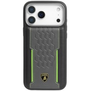 iPhone 17 Pro Max用 ケース 高級 本革 バックカバー Magsafe充電対応 グリーンライン LB-TPUPCMIP17PM-RE/D1-GN