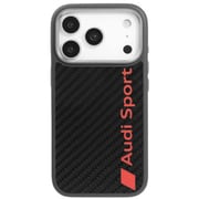 iPhone 17 Pro用 ケース 高級 リアルカーボン バックカバー Magsafe充電対応 ブラック AUS-TPUPCMIP17P-R8/D2-BK