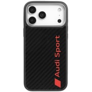 iPhone 17 Pro Max用 ケース 高級 リアルカーボン バックカバー Magsafe充電対応 ブラック AUS-TPUPCMIP17PM-R8/D2-BK