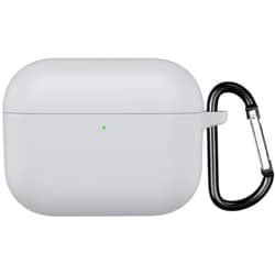AirPods Pro 3用 カラビナ付きシリコンケース グレー APP3-SL-GY