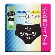 エリス ショーツ L～LL 昼・夜 長時間用 ブラックカラー 7枚 [生理用ナプキン]